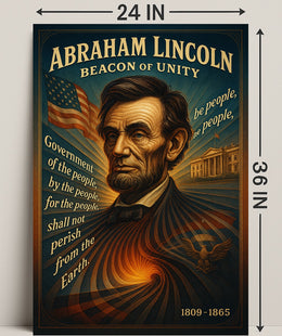 Abraham Lincoln Beacon of Unity Poster PosterGoat