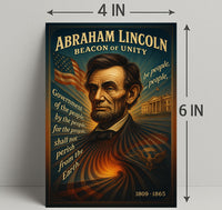 Abraham Lincoln Beacon of Unity Poster PosterGoat
