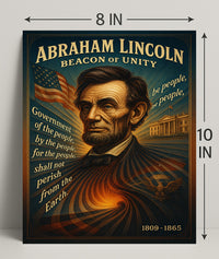 Abraham Lincoln Beacon of Unity Poster PosterGoat
