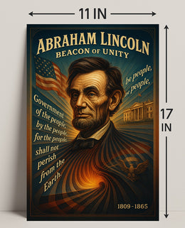 Abraham Lincoln Beacon of Unity Poster PosterGoat