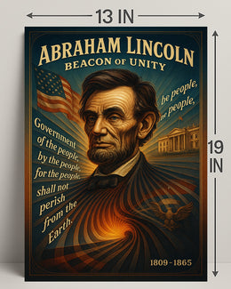 Abraham Lincoln Beacon of Unity Poster PosterGoat