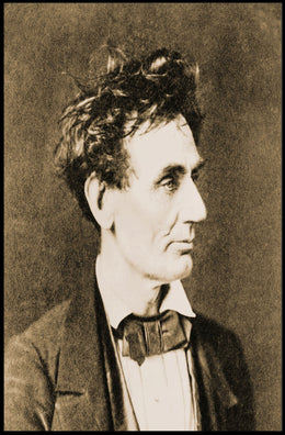 Abraham Lincoln Brown Toned Close Up Poster PosterGoat