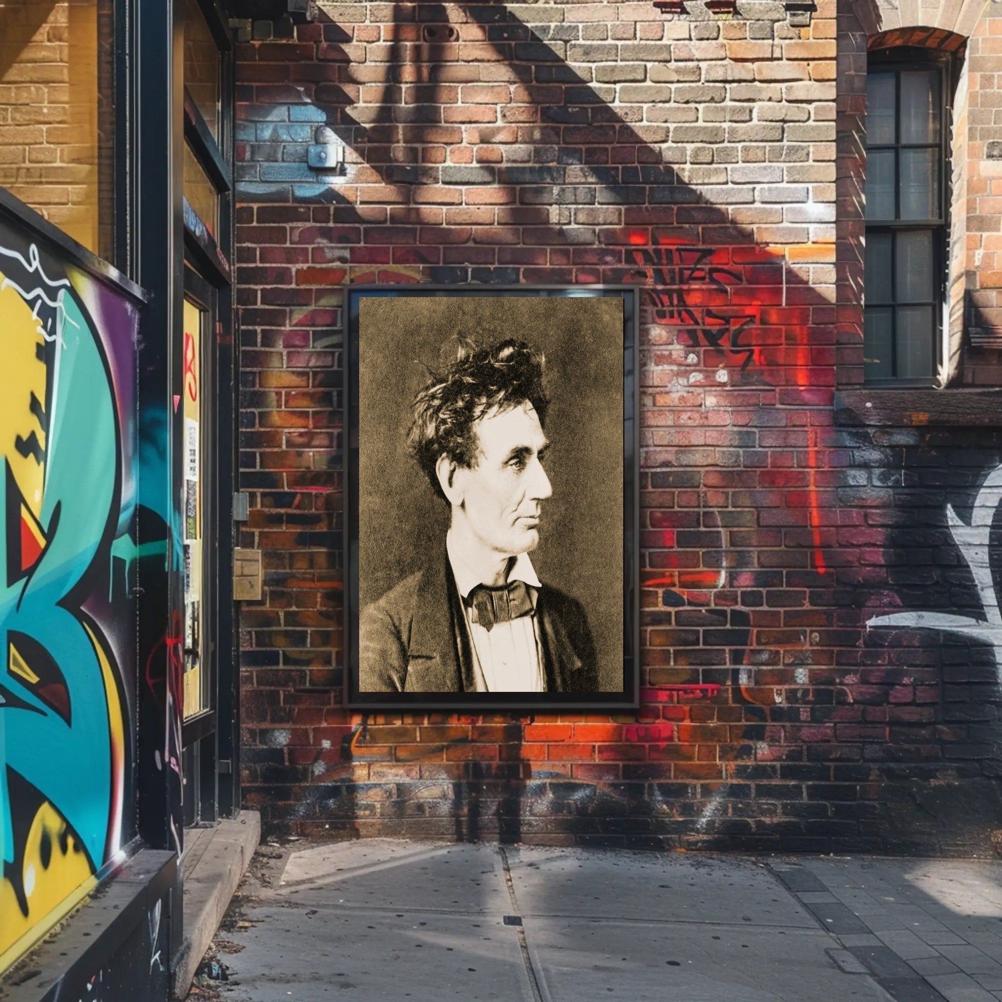 Abraham Lincoln Brown Toned Close Up Poster PosterGoat