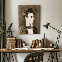 Abraham Lincoln Brown Toned Close Up Poster PosterGoat