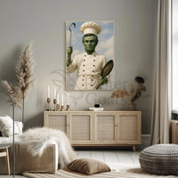 Abraham Lincoln Chef Parody Artistic Poster Historical Art Print PosterGoat