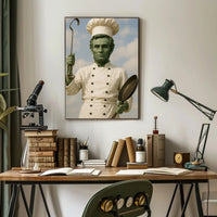 Abraham Lincoln Chef Parody Artistic Poster Historical Art Print PosterGoat