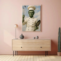 Abraham Lincoln Chef Parody Artistic Poster Historical Art Print PosterGoat