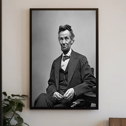 Abraham Lincoln Close Up Portrait Poster Wall Art PosterGoat