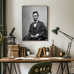 Abraham Lincoln Close Up Portrait Poster Wall Art PosterGoat