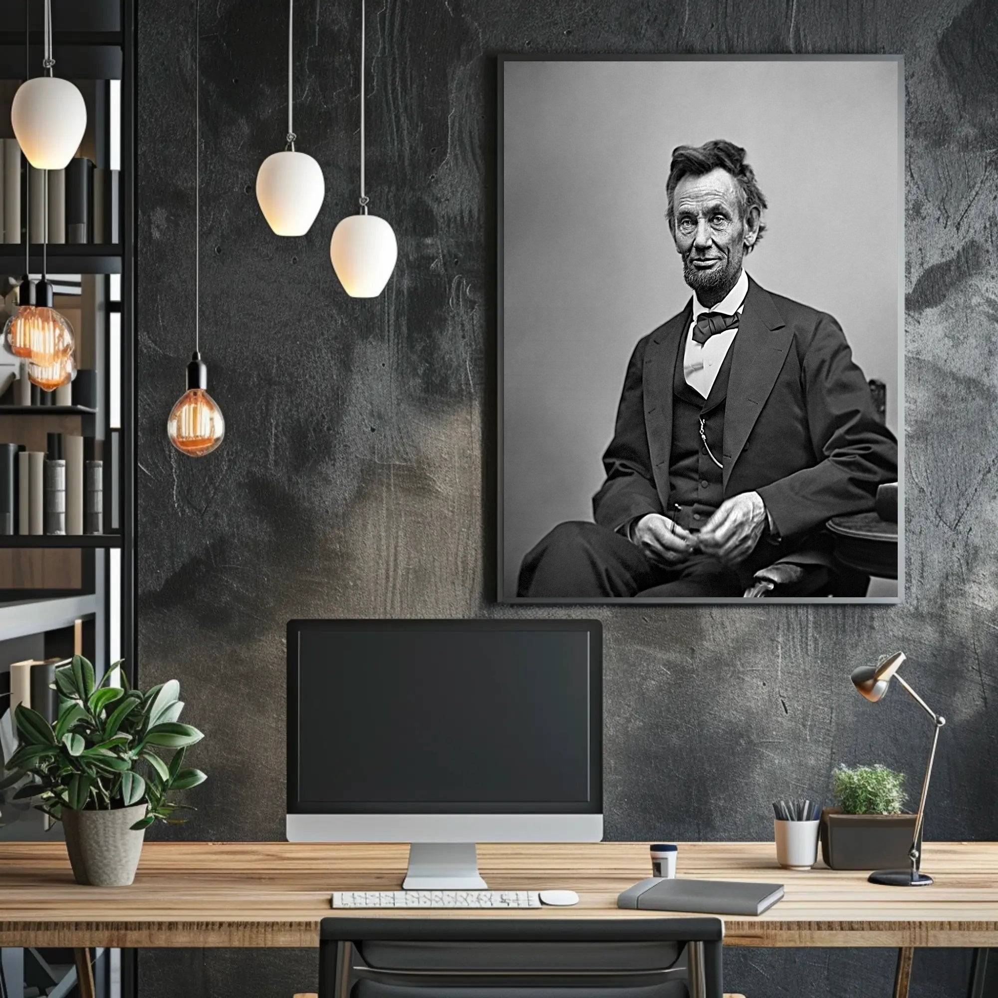 Abraham Lincoln Close Up Portrait Poster Wall Art PosterGoat