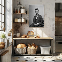 Abraham Lincoln Close Up Portrait Poster Wall Art PosterGoat