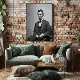 Abraham Lincoln Close Up Portrait Poster Wall Art PosterGoat