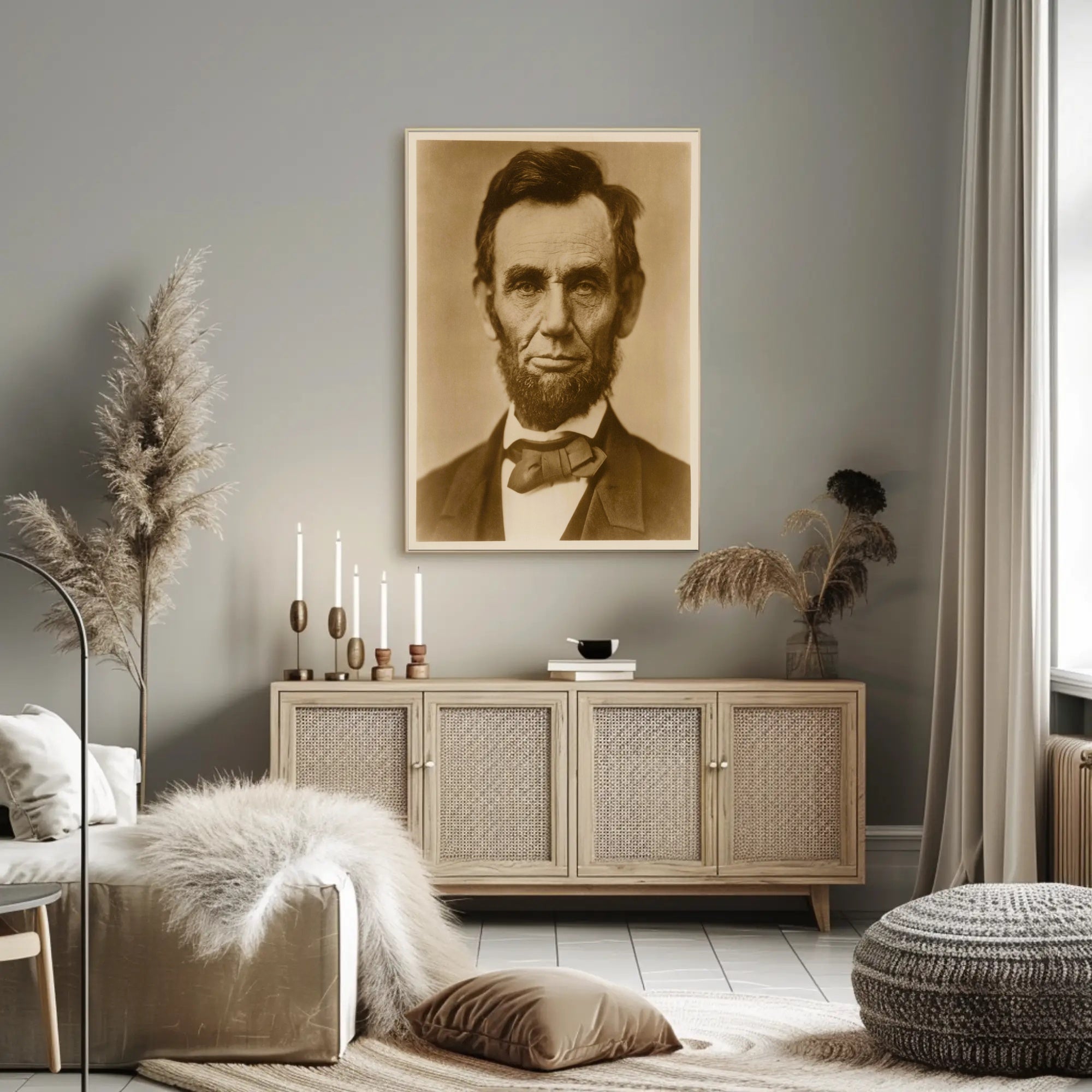 Abraham Lincoln Colored Portrait Wall Art Print PosterGoat