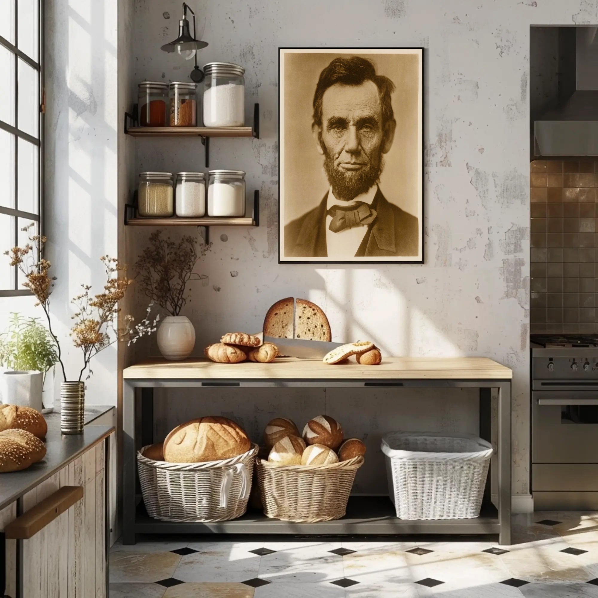 Abraham Lincoln Colored Portrait Wall Art Print PosterGoat
