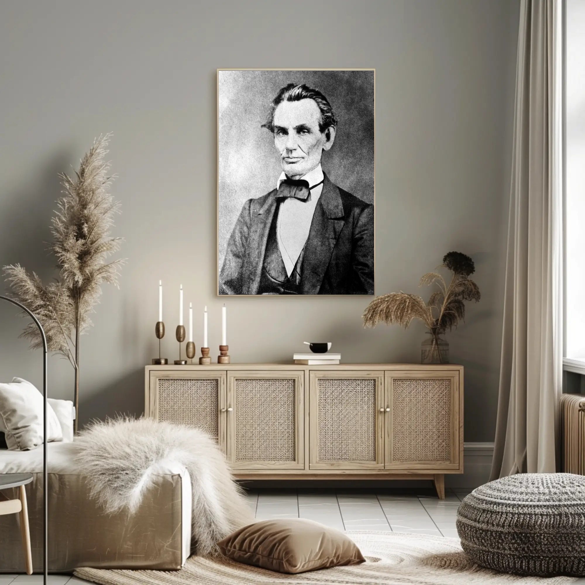 Abraham Lincoln Confident Pose Portrait Wall Art Print PosterGoat