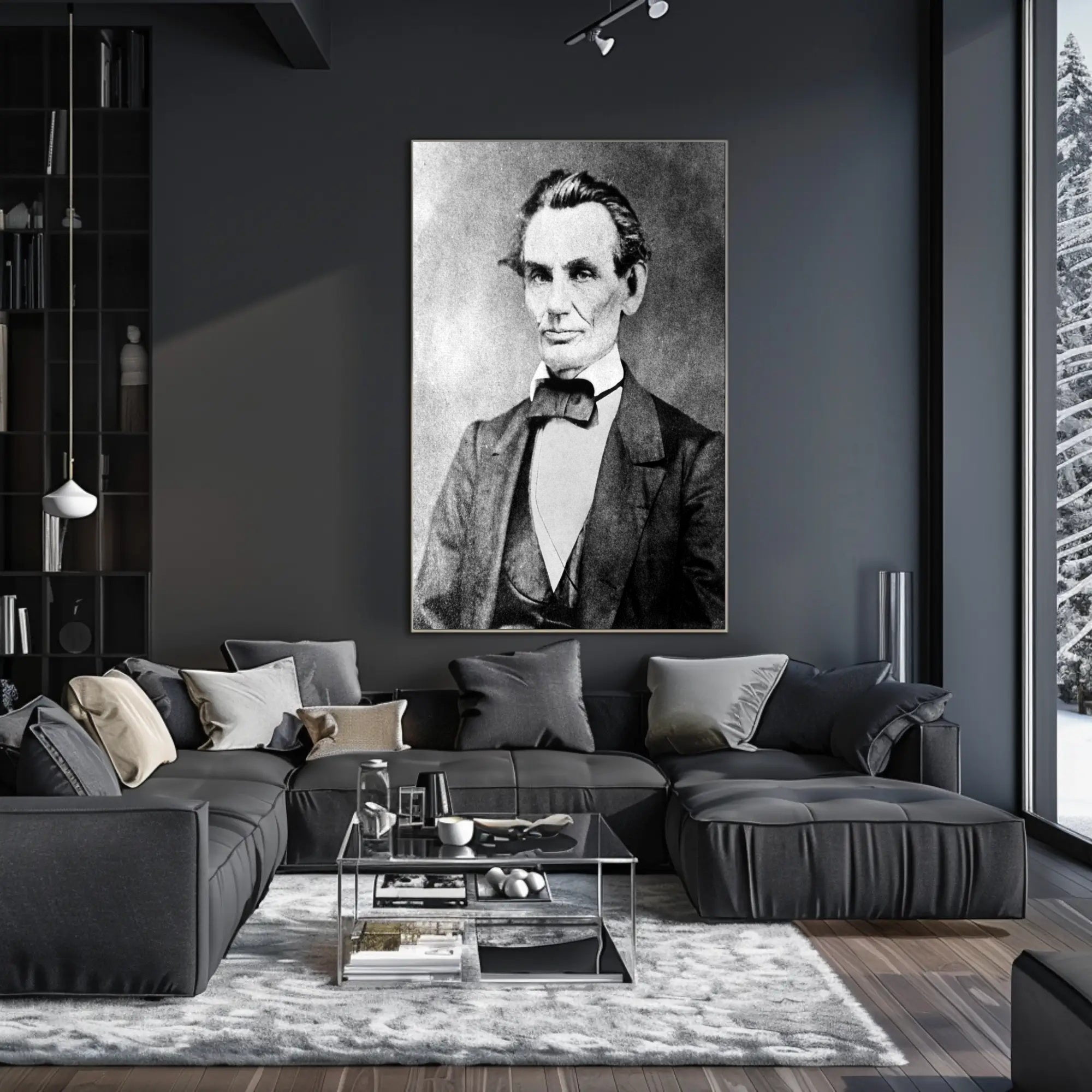 Abraham Lincoln Confident Pose Portrait Wall Art Print PosterGoat