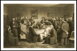 Abraham Lincoln Deathbed Scene with Witnesses Historical Poster Print PosterGoat