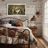 Abraham Lincoln Deathbed Scene with Witnesses Historical Poster Print PosterGoat