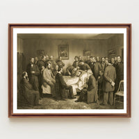 Abraham Lincoln Deathbed Scene with Witnesses Historical Poster Print PosterGoat