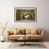 Abraham Lincoln Deathbed Scene with Witnesses Historical Poster Print PosterGoat
