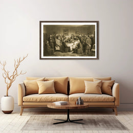 Abraham Lincoln Deathbed Scene with Witnesses Historical Poster Print PosterGoat
