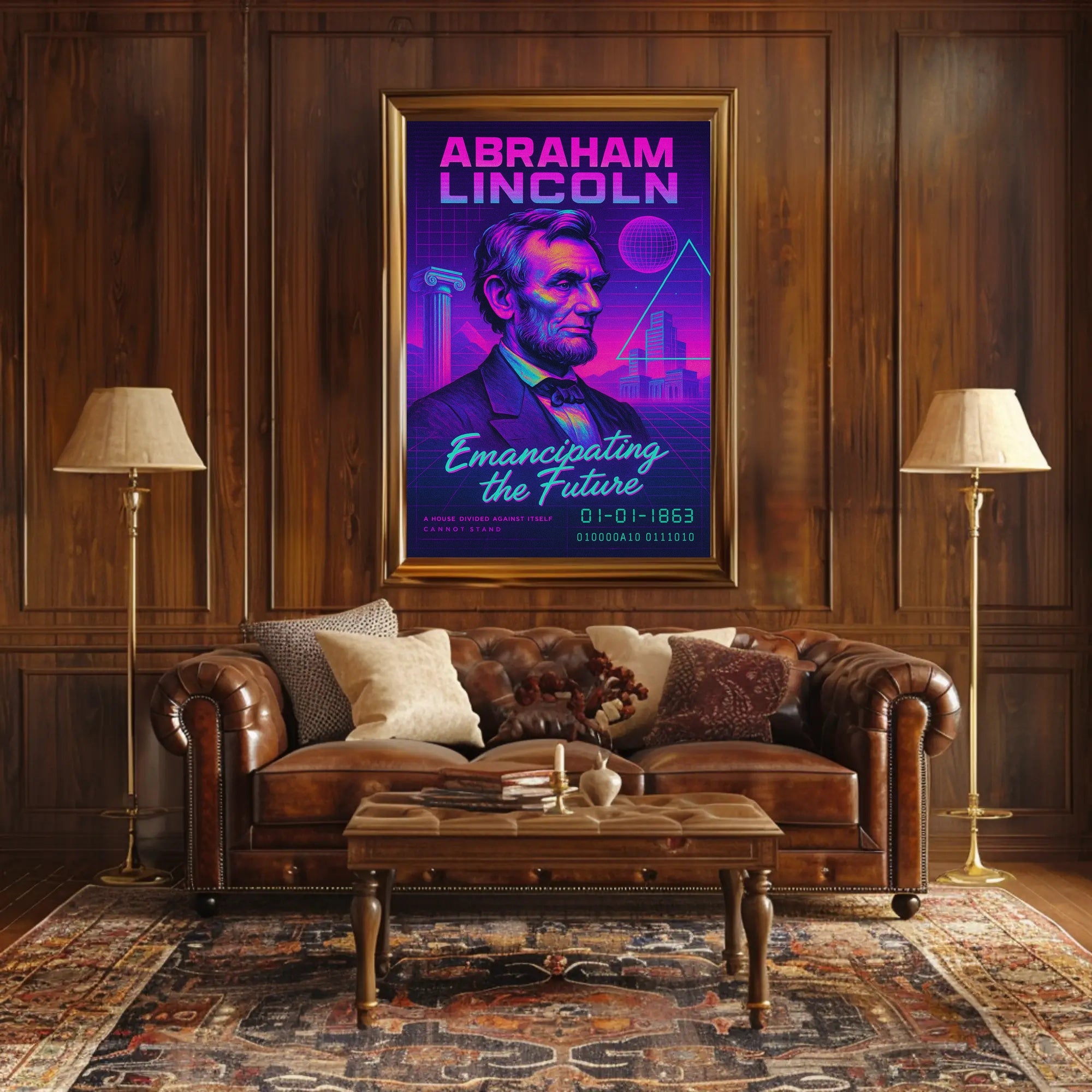 Abraham Lincoln Emancipating the Future Poster PosterGoat