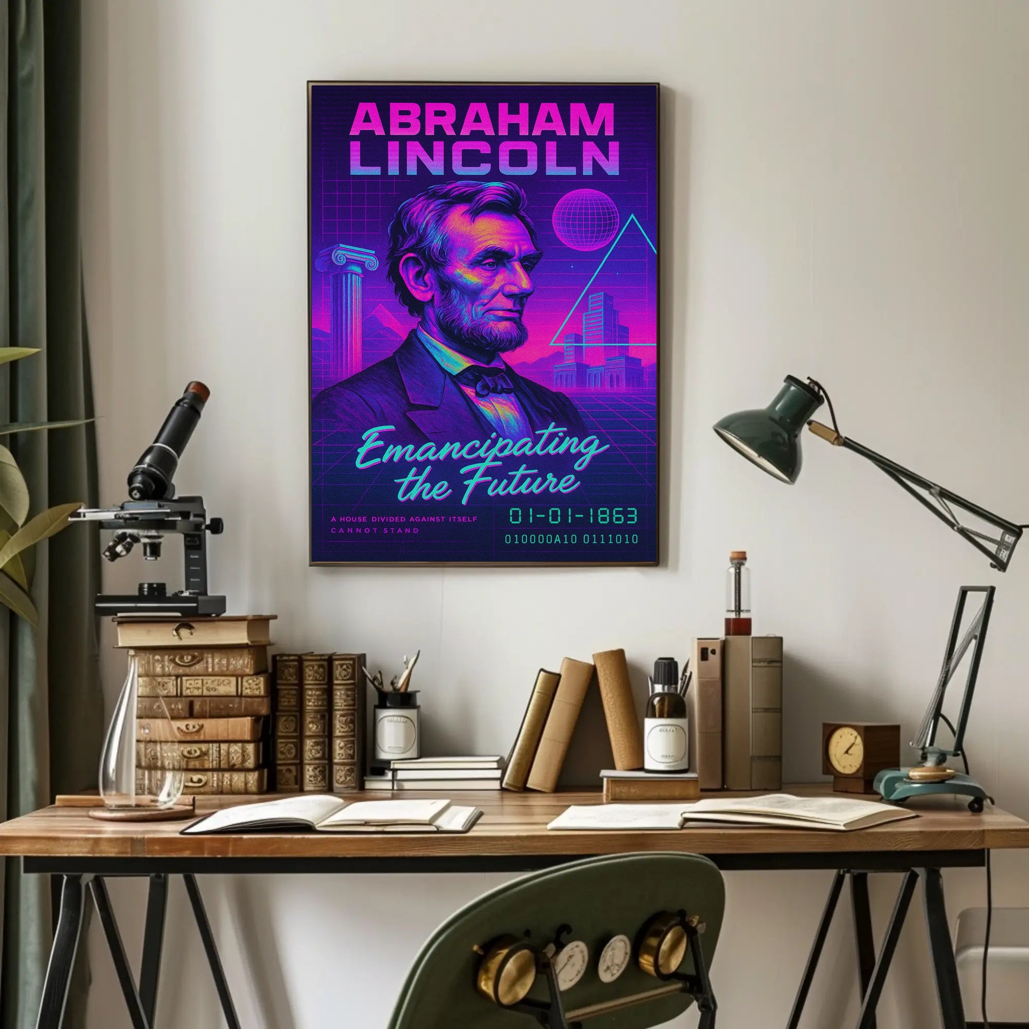 Abraham Lincoln Emancipating the Future Poster PosterGoat