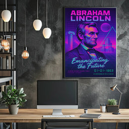 Abraham Lincoln Emancipating the Future Poster PosterGoat