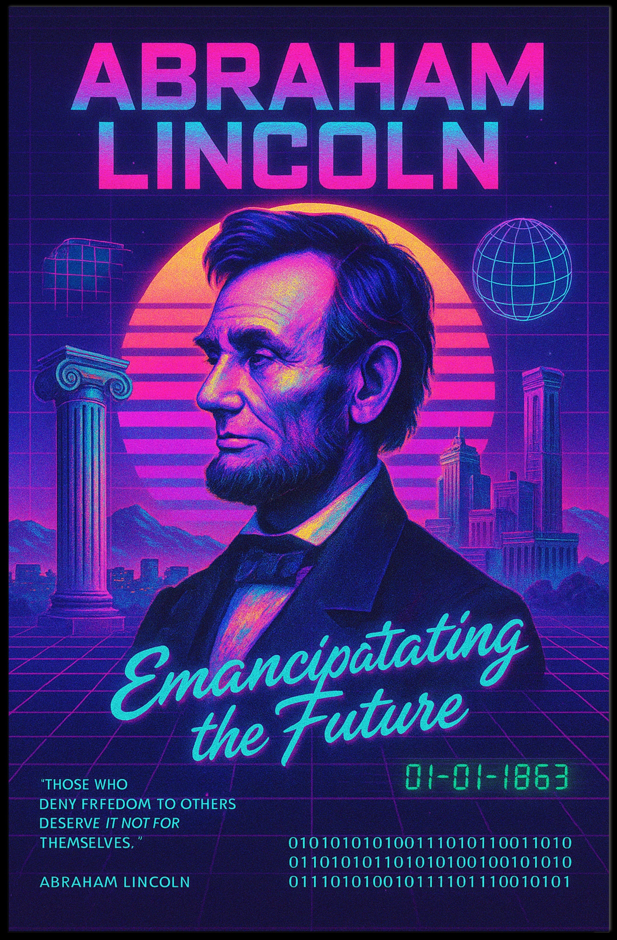 Abraham Lincoln Emancipating the Future Poster PosterGoat