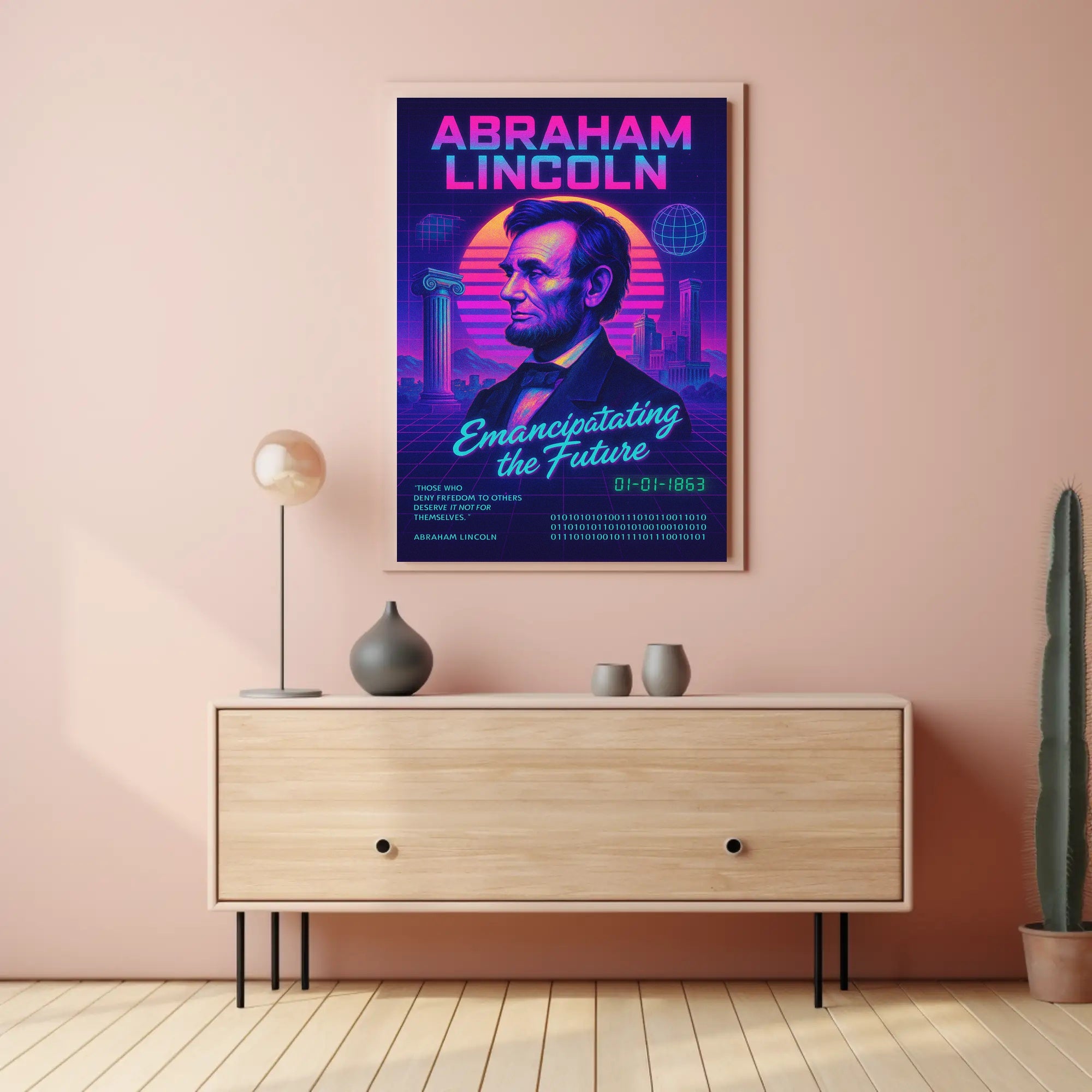 Abraham Lincoln Emancipating the Future Poster PosterGoat
