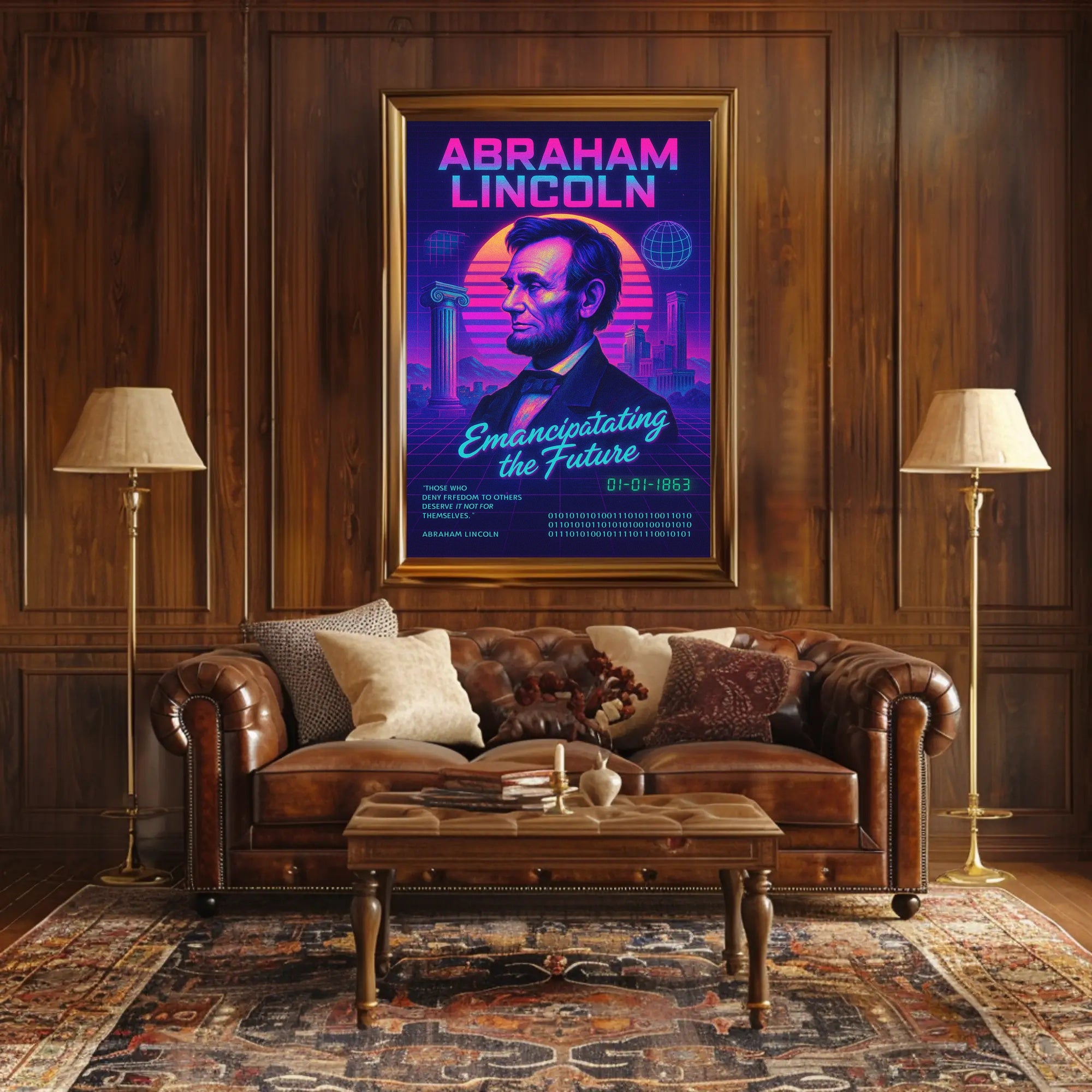 Abraham Lincoln Emancipating the Future Poster PosterGoat