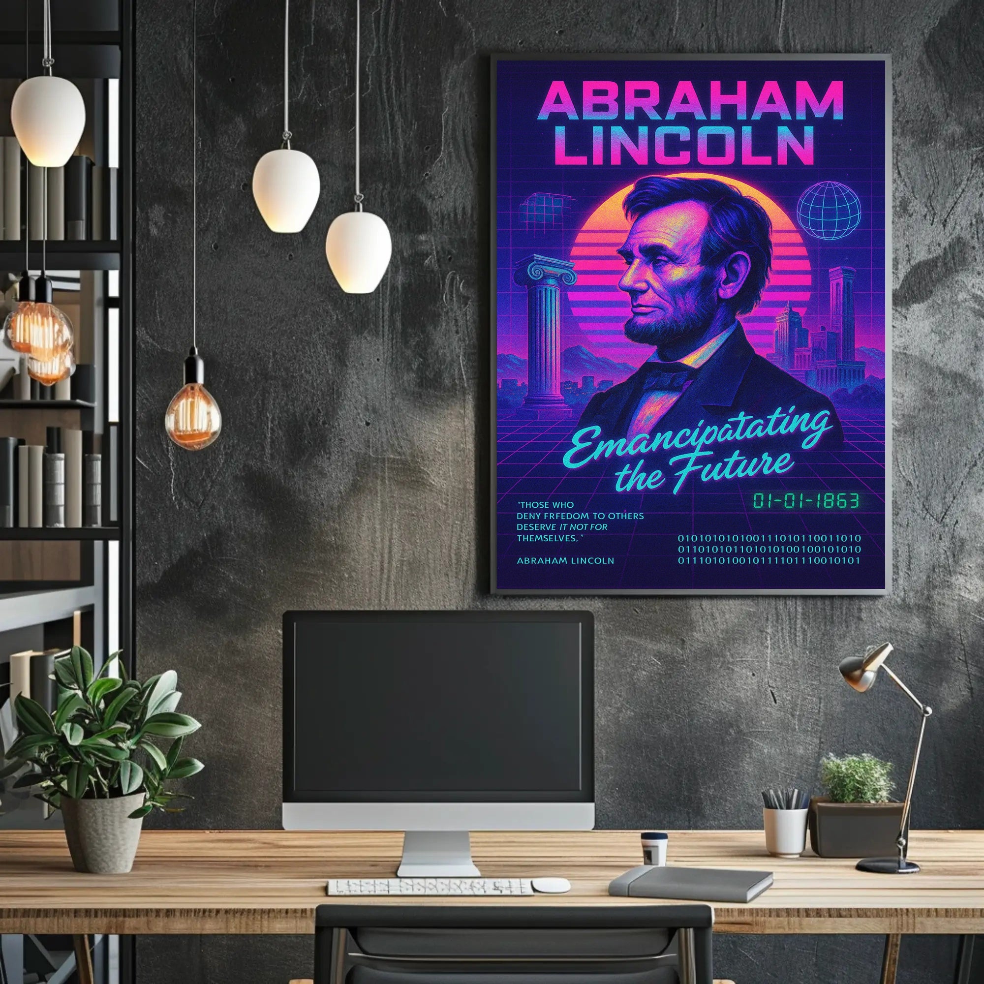 Abraham Lincoln Emancipating the Future Poster PosterGoat