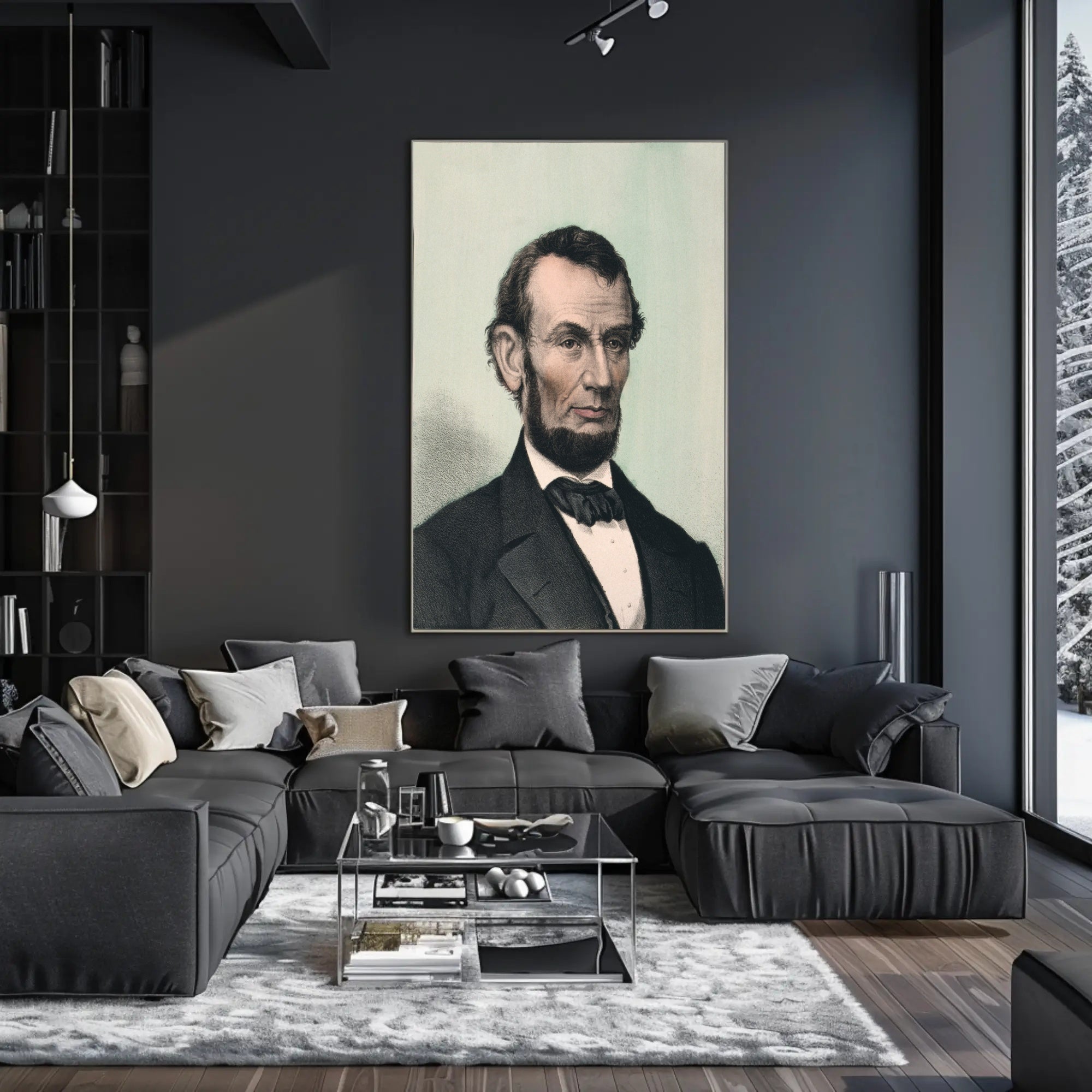 Abraham Lincoln Family Portrait Reading Poster Home Decor PosterGoat