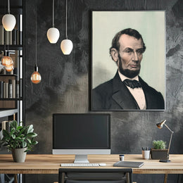 Abraham Lincoln Family Portrait Reading Poster Home Decor PosterGoat