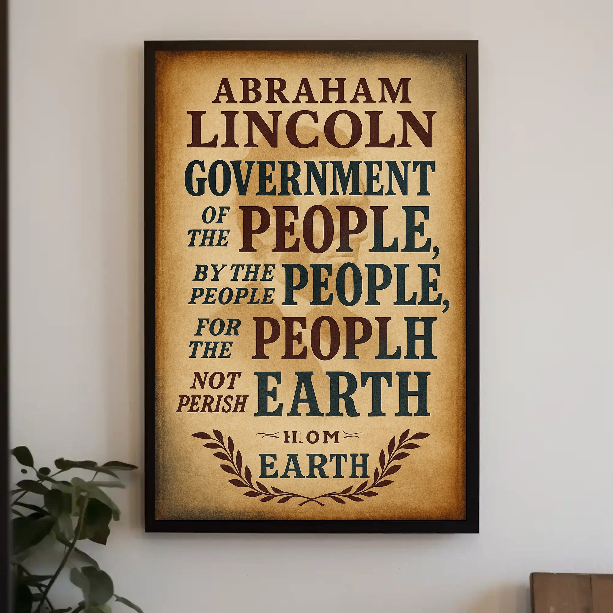 Abraham Lincoln Government of the People Poster PosterGoat