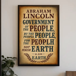 Abraham Lincoln Government of the People Poster PosterGoat