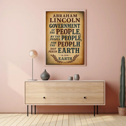 Abraham Lincoln Government of the People Poster PosterGoat