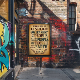Abraham Lincoln Government of the People Poster PosterGoat
