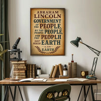 Abraham Lincoln Government of the People Poster PosterGoat
