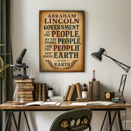 Abraham Lincoln Government of the People Poster PosterGoat