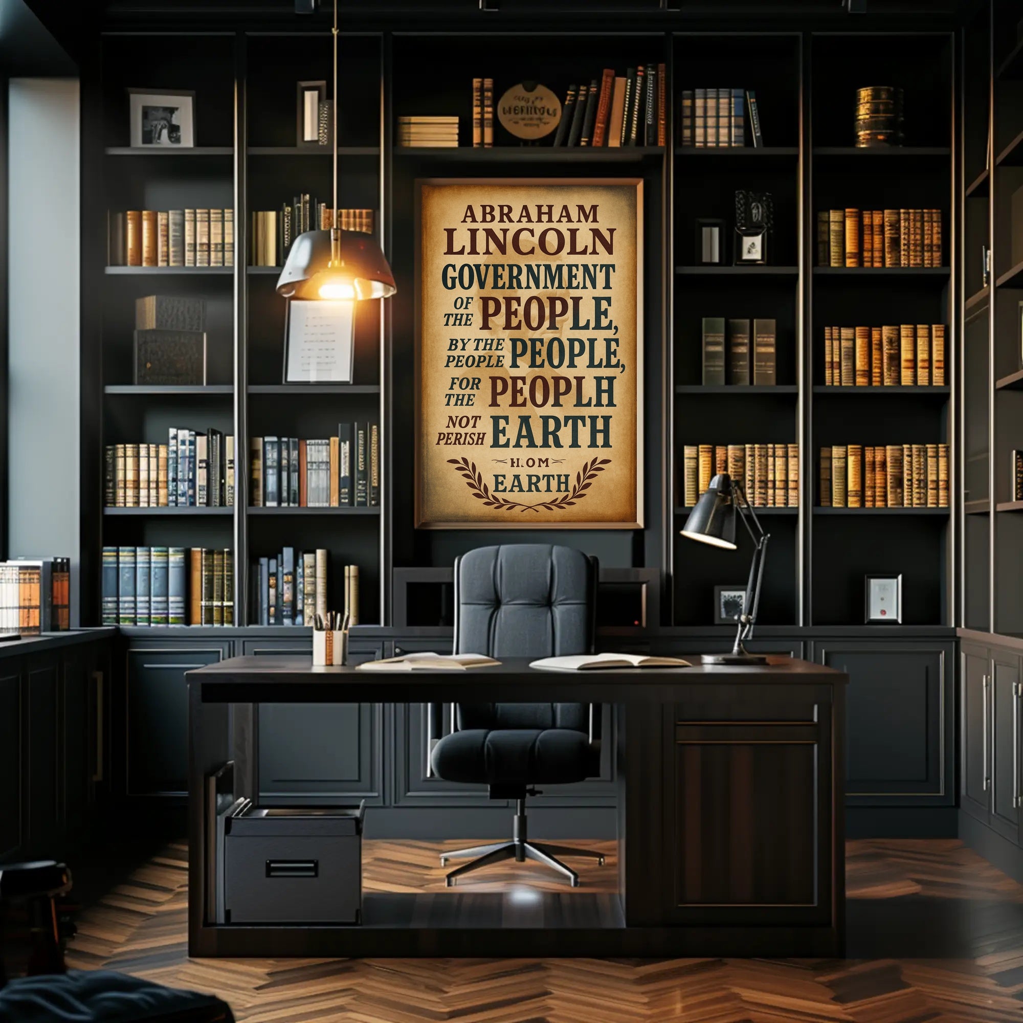 Abraham Lincoln Government of the People Poster PosterGoat