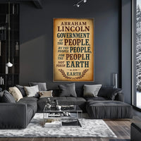 Abraham Lincoln Government of the People Poster PosterGoat