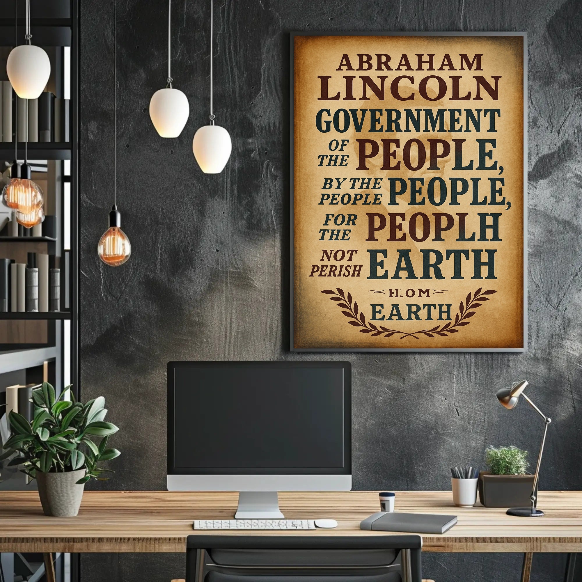 Abraham Lincoln Government of the People Poster PosterGoat
