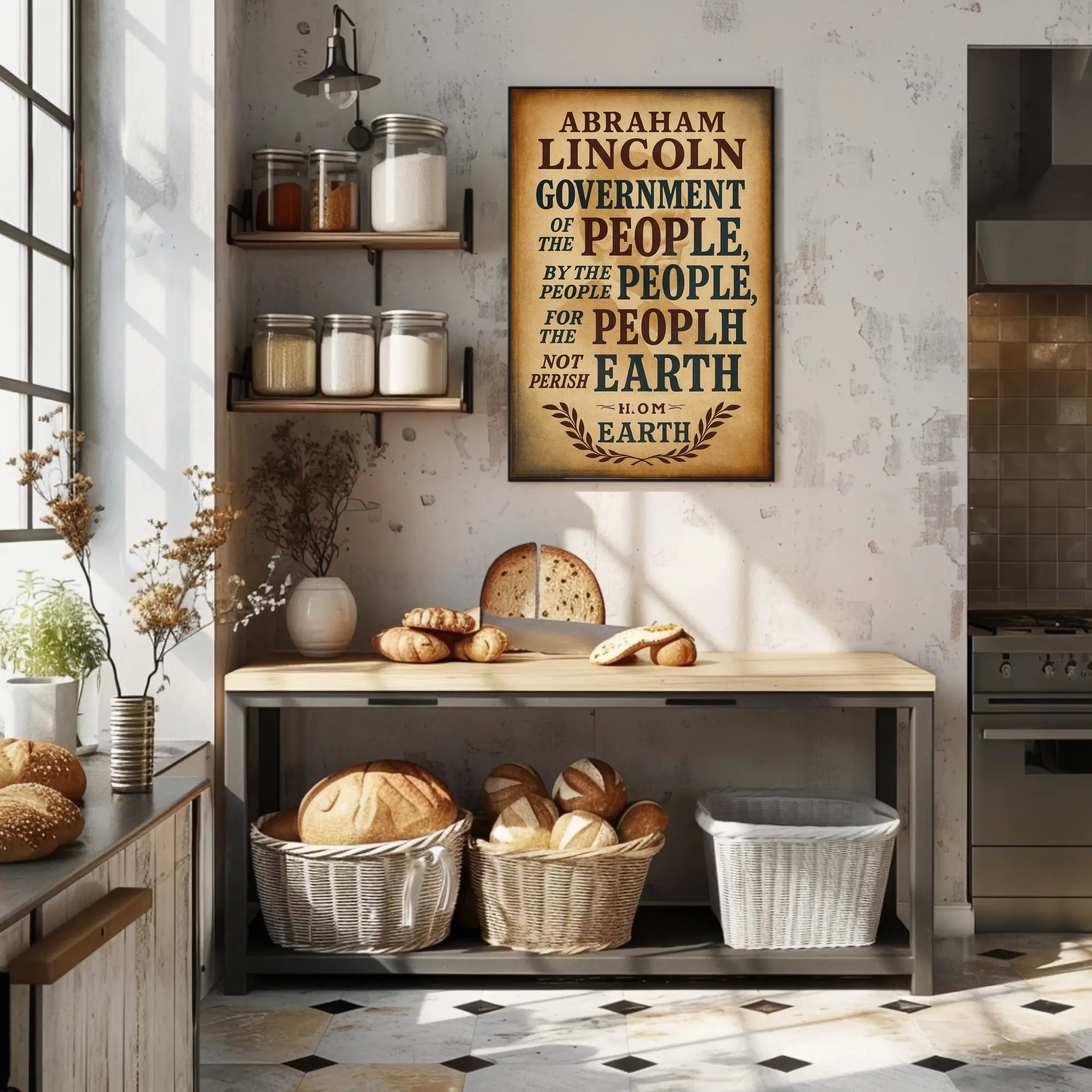 Abraham Lincoln Government of the People Poster PosterGoat