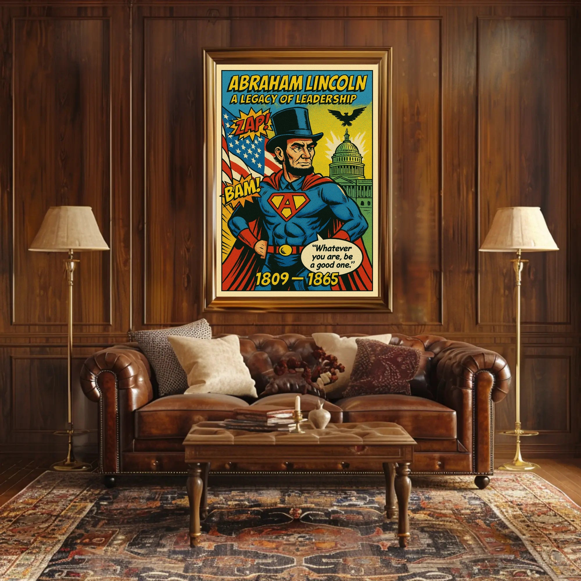 Abraham Lincoln Leadership Poster Art Print PosterGoat