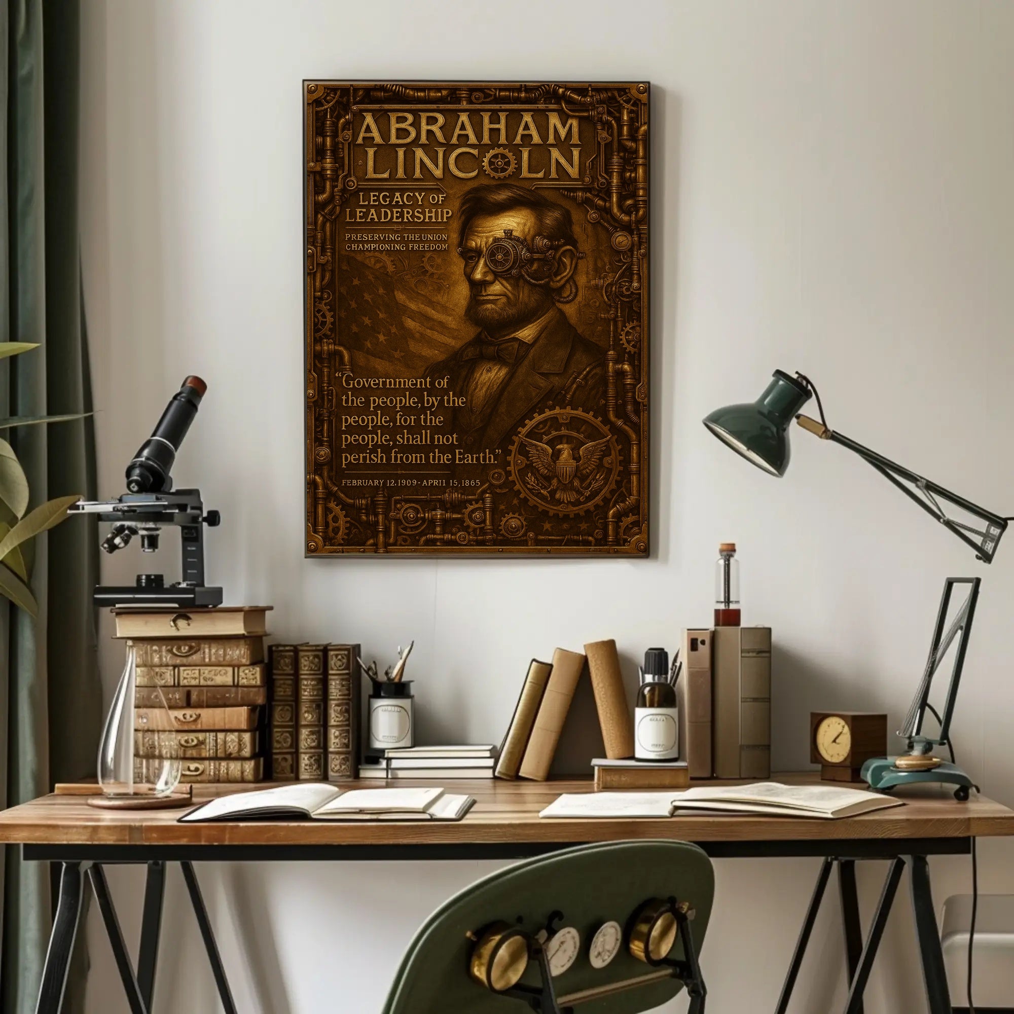 Abraham Lincoln Legacy Of Leadership Poster PosterGoat