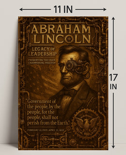 Abraham Lincoln Legacy Of Leadership Poster PosterGoat