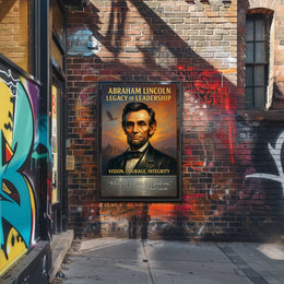 Abraham Lincoln Legacy of Leadership Poster PosterGoat