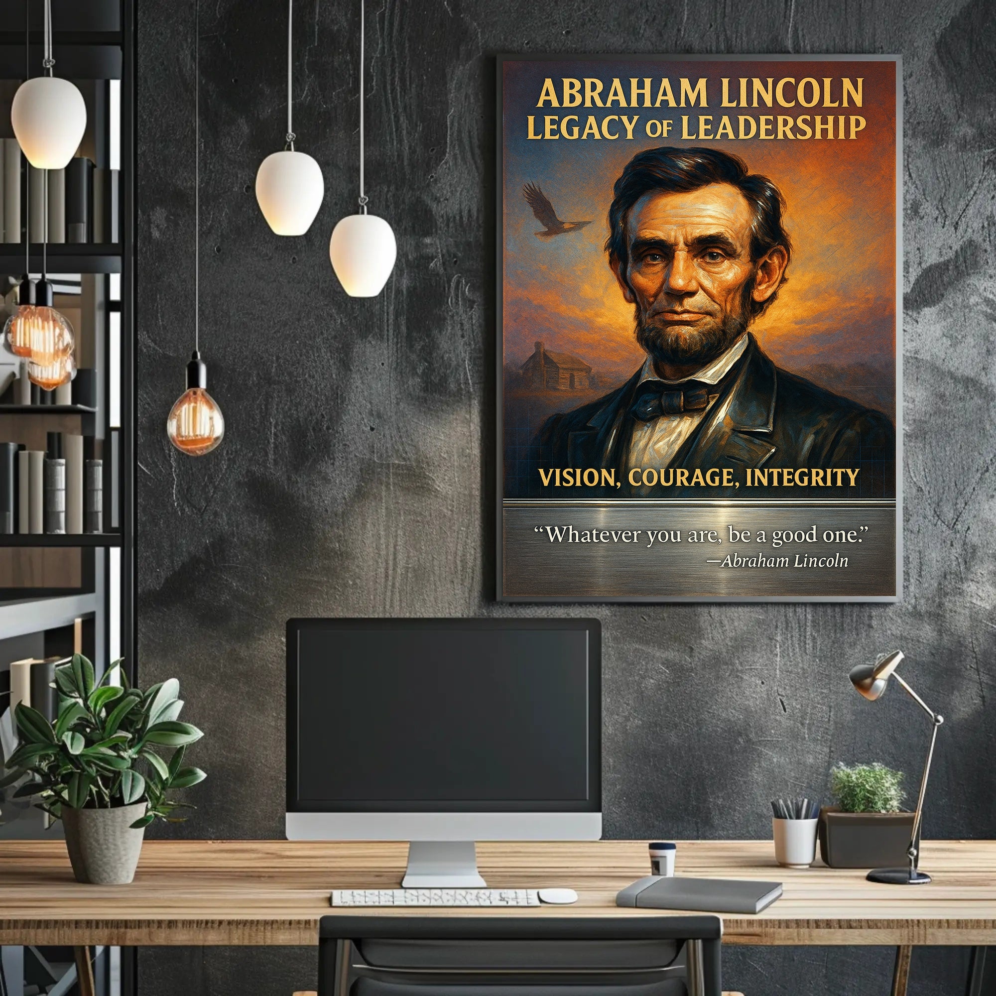 Abraham Lincoln Legacy of Leadership Poster PosterGoat
