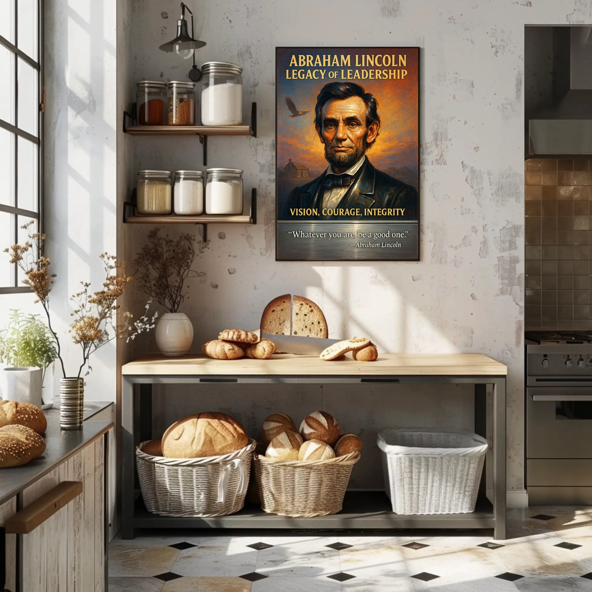 Abraham Lincoln Legacy of Leadership Poster PosterGoat